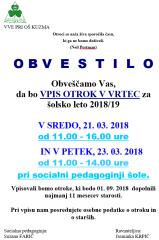 Vpis otrok v vrtec 2018